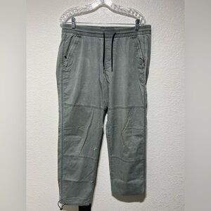 Abercrombie Grey Stretch Cargo Pant -cinch bottoms